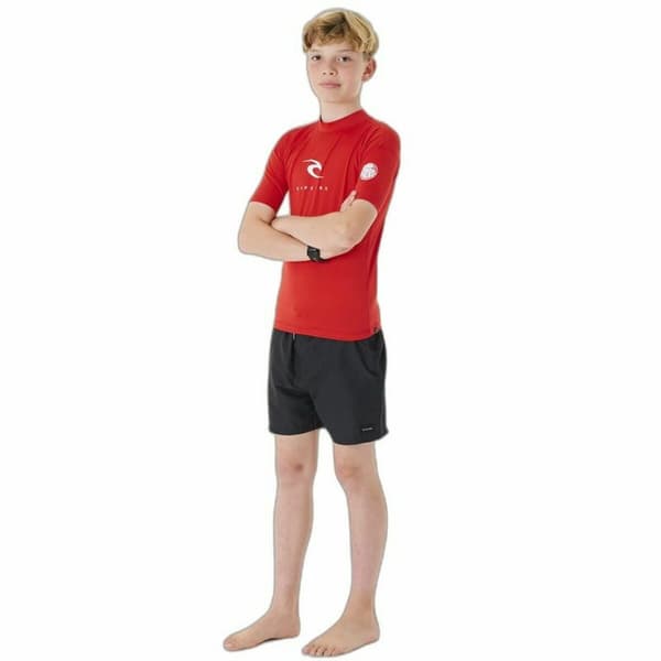T-shirt med kortärm Barn Rip Curl Corps L/S Rash Vest Röd Lykra Surfing