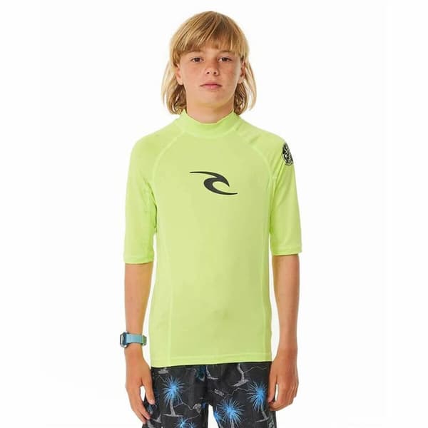 Barn T-shirt med kortärm Rip Curl Wave Upf Limegrön