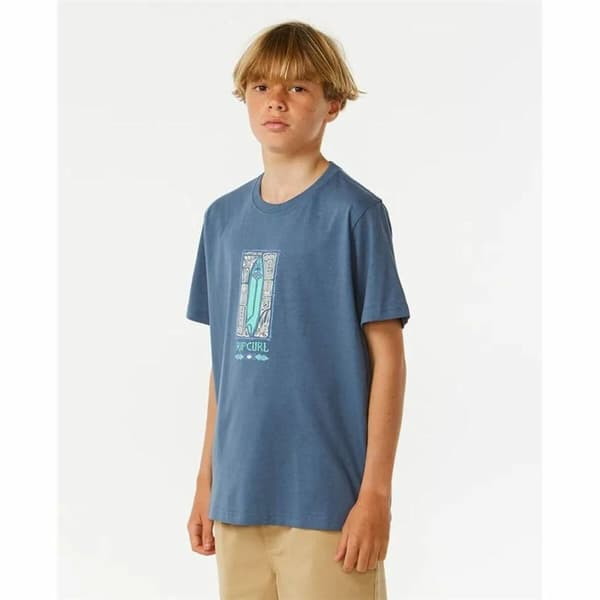 Barn T-shirt med kortärm Rip Curl Lost Island Blå