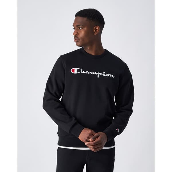 Miesten huputon collegepaita Champion CREWNECK SWEATSHIRT 220254 NBK Musta