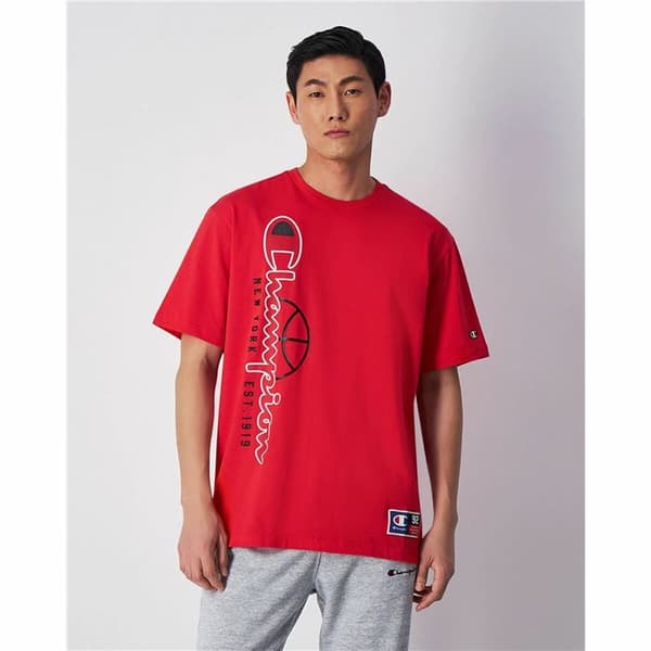 T-shirt med kortärm Herr Champion Crewneck Röd