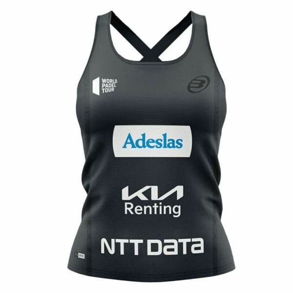 Naisten hihaton toppi Bullpadel Orlas Gemma Triay Padel Musta