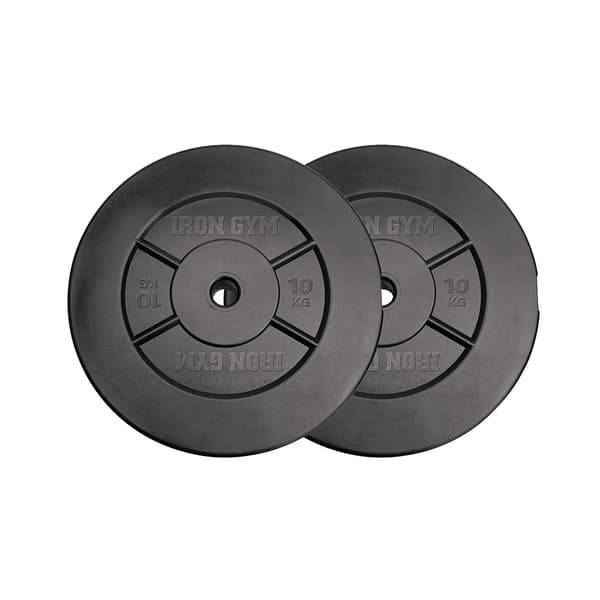 Iron Gym justerbart hantelset 20 kg med golvvänliga viktskivor