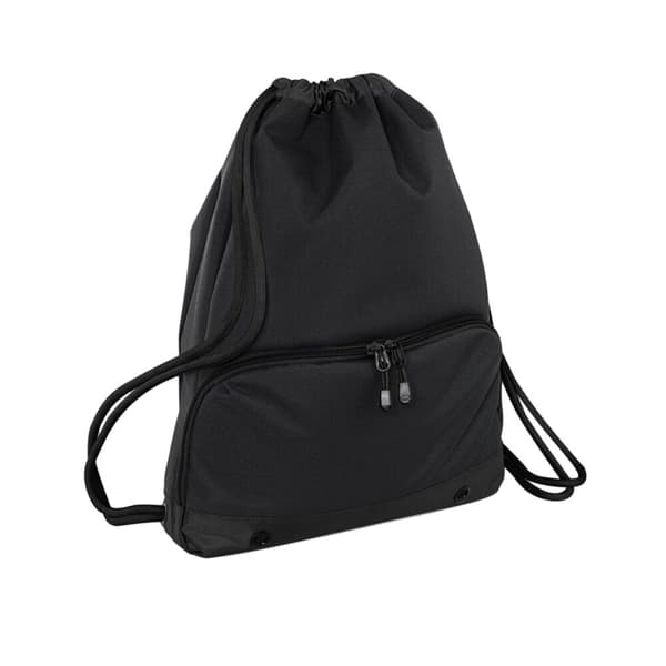 Bagbase Athleisure Vandafvisende trækbånd Sports Gymsac taske (pakke med 2) Black/Black One Size