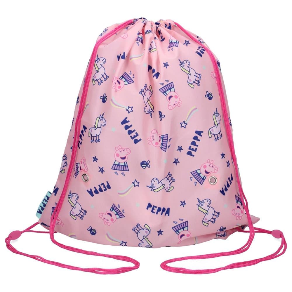 Peppa Pig Greta Gris & Unicorn Gympapåse Barnväska 44x37cm Rosa