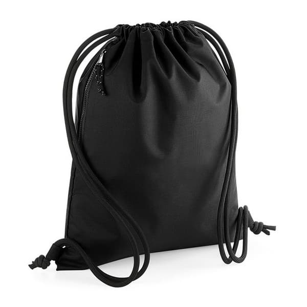 Bagbase Unisex vuxen återvunnen dragsko väska Black One Size
