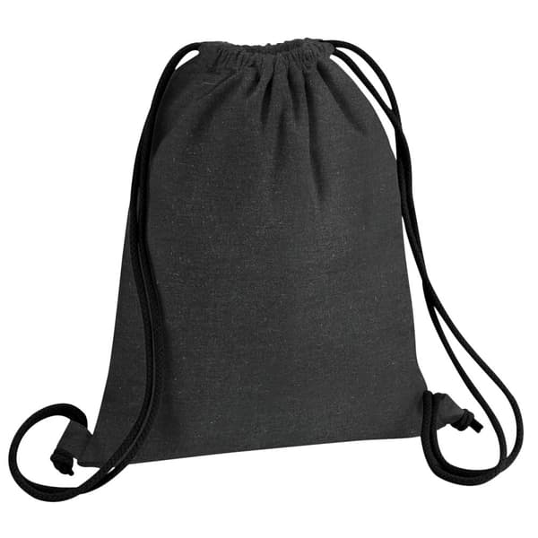 Westford Mill Revive Recycled Drawstring Bag Black One Size