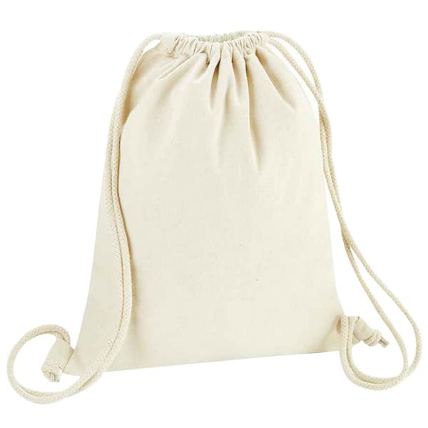 Westford Mill Revive Recycled Drawstring Bag Natural One Size
