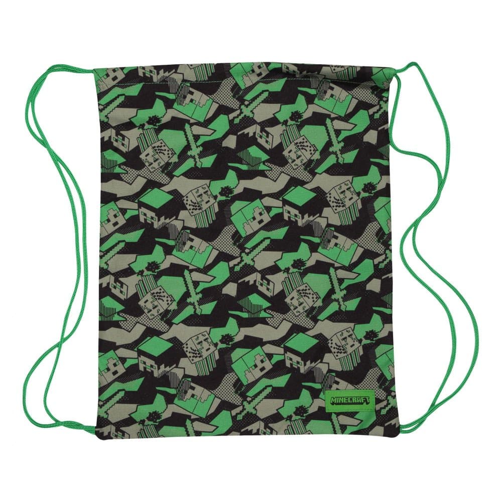 Minecraft Flickor Camo Creeper Gym Bag