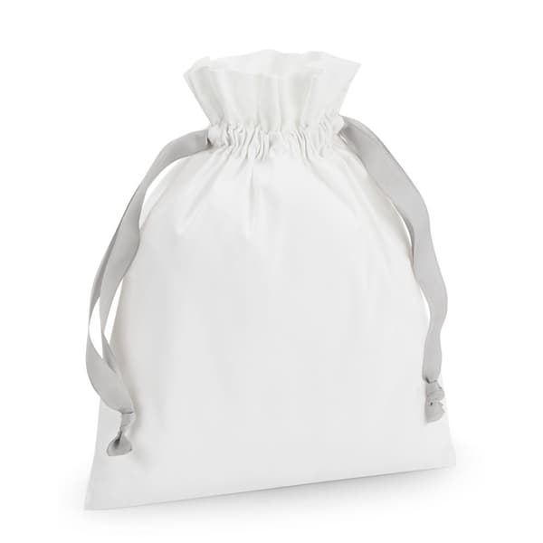Westford Mill Cotton Bag Soft White/Light Grey 36cm x 44cm