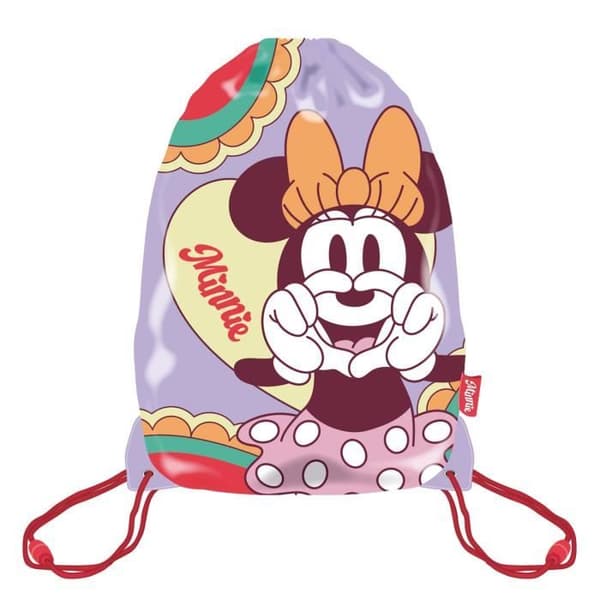 Gymväska - Disney Minnie - 33x44cm - Barn - Vit - 100% Polyester