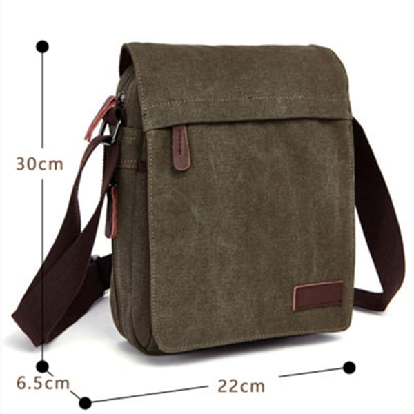INF Sporty crossbody-taske i kanvas og læder
