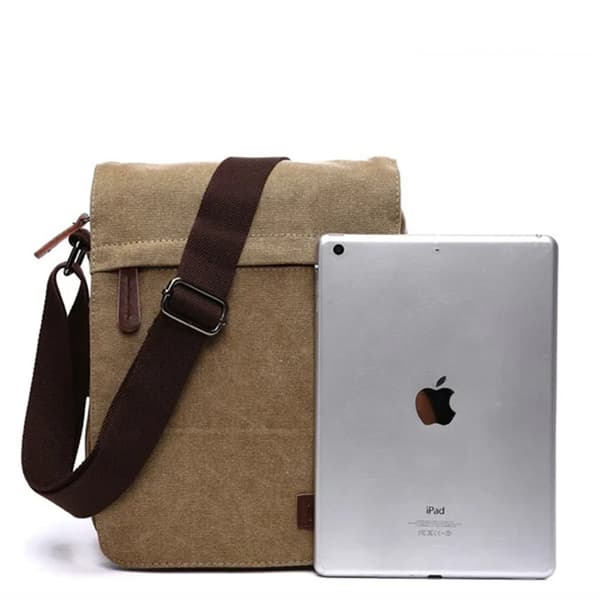 INF Sporty crossbody-taske i kanvas og læder