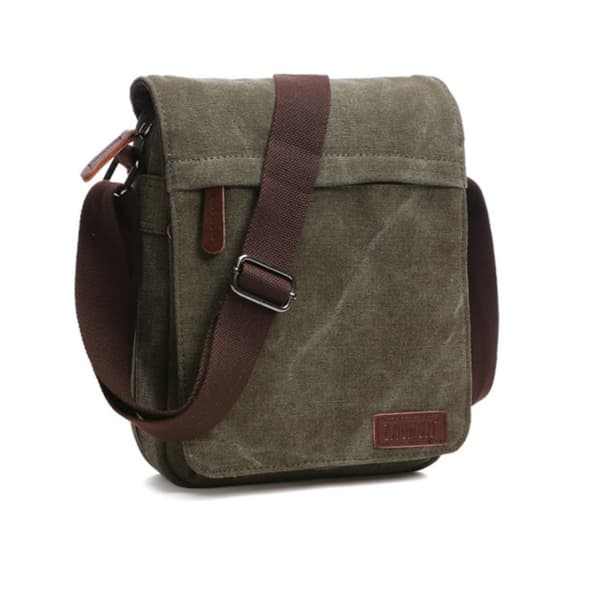 INF Sporty crossbody-taske i kanvas og læder