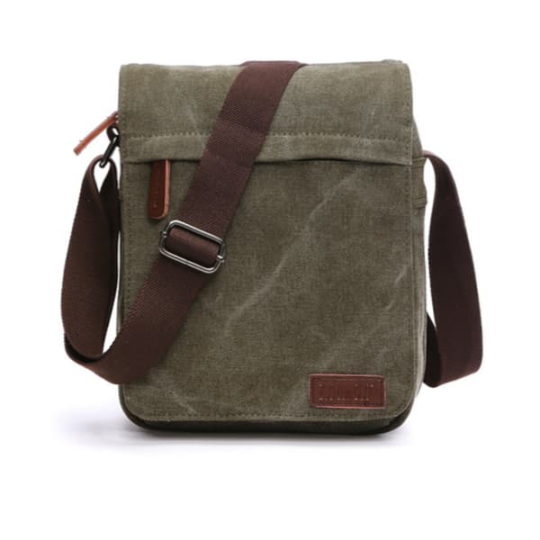 INF Sporty crossbody-taske i kanvas og læder