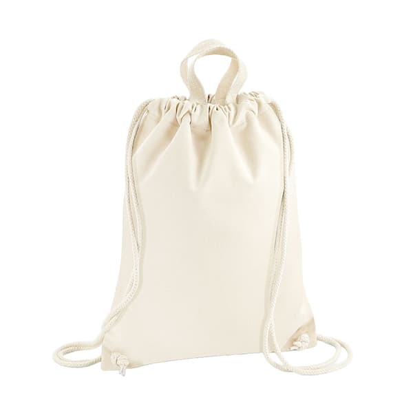 Westford Mill Nautical Plain Drawstring Bag Natural One Size