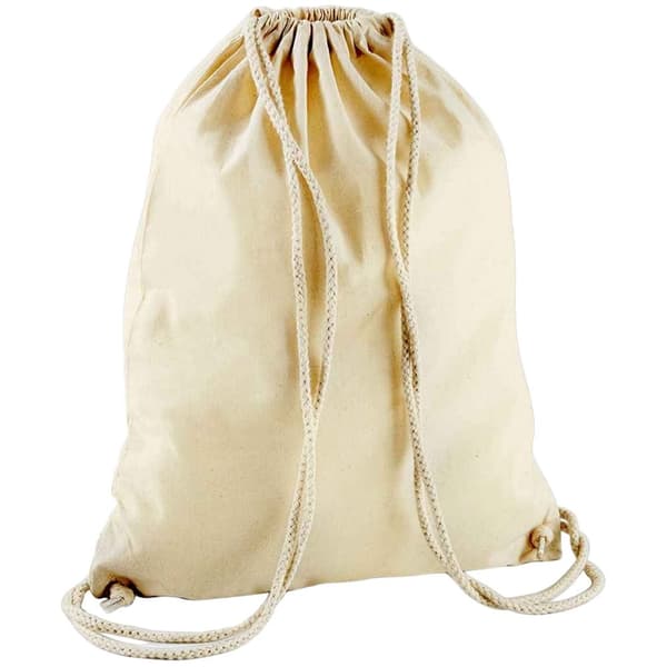 Westford Mill Cotton Drawstring Bag Natural One Size