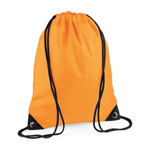 Bagbase Premium Drawstring Bag Fluorescent Orange One Size