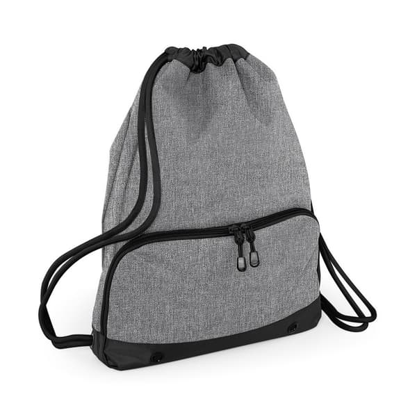 Bagbase Athleisure Drawstring Bag Grey Marl One Size