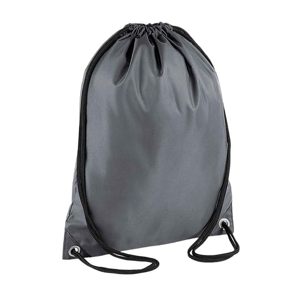 Bagbase Budget Drawstring Bag Graphite One Size