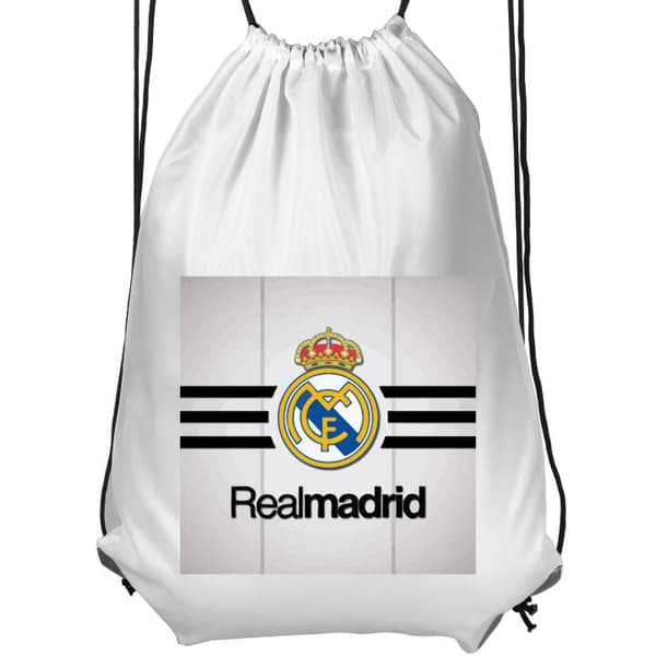 Praktisk Gympapåse | Sportväska för Vuxen Real Madrid Vit Vuxen