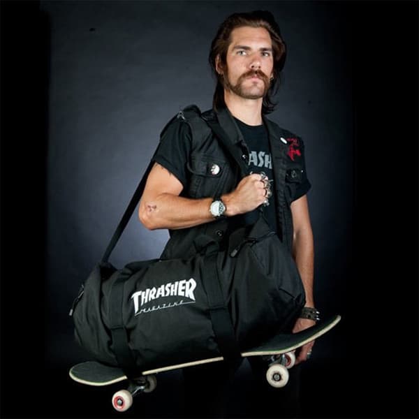 Thrasher Duffel Skatebag Musta