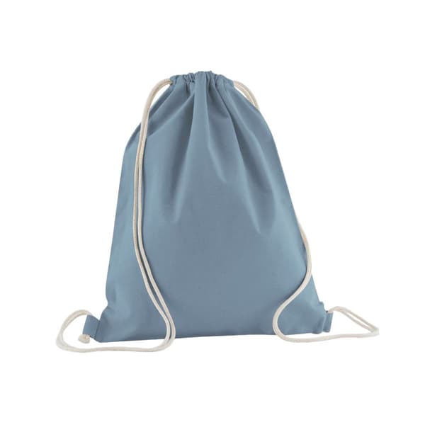 Westford Mill Organic Cotton Drawstring Bag Dusty Blue One Size