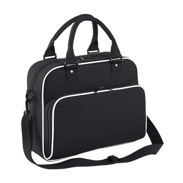 Bagbase Dansväska med kontrastpipning för barn/ungdomar Black/White One Size