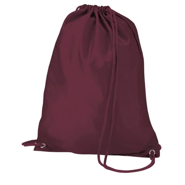 Quadra Drawstring Bag Burgundy One Size