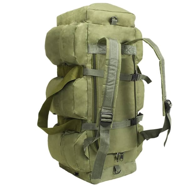 vidaXL duffelbag i 3-i-1 army-stil 90 l olivengrøn -  Duffeltasker