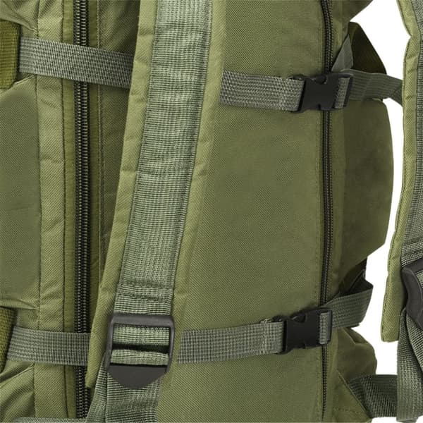 vidaXL duffelbag i 3-i-1 army-stil 90 l olivengrøn -  Duffeltasker