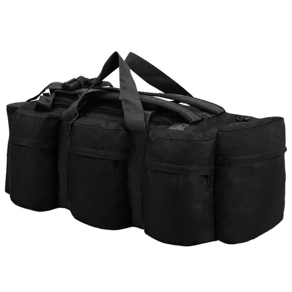The Living Store duffelbag i 3-i-1 army-stil 90 l sort -  Duffeltasker
