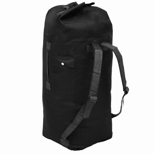 Duffeltaske i militærstil 85 l sort - Duffeltaske - Duffeltasker - Home & Living