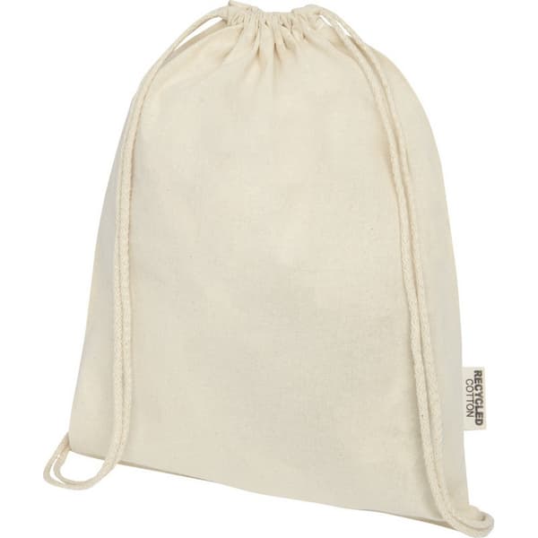 Oregon Recycled Cotton Drawstring Bag