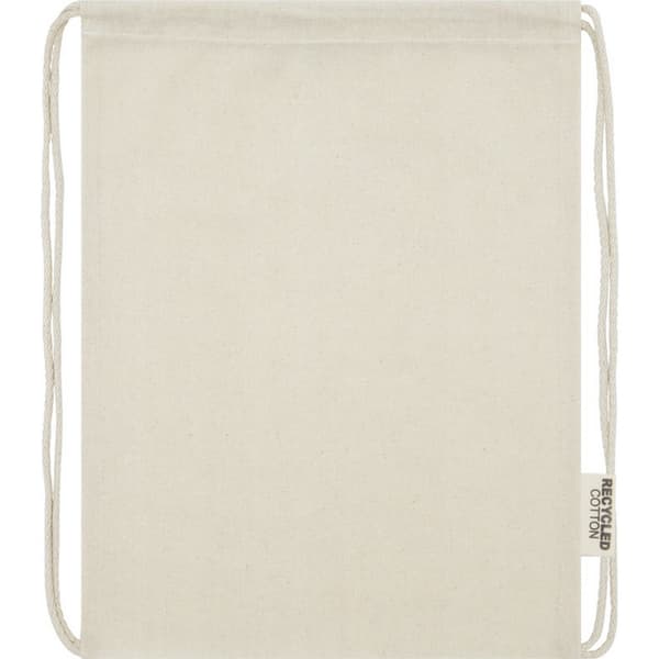 Oregon Recycled Cotton Drawstring Bag Natural One Size