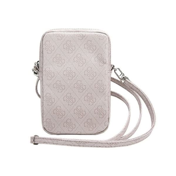Mobilväska - Guess - Zip 4G Triangle - Rosa - Saffiano Läder - Justerbar Rem