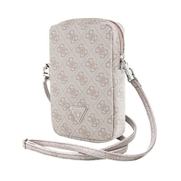 Mobilväska - Guess - Zip 4G Triangle - Rosa - Saffiano Läder - Justerbar Rem
