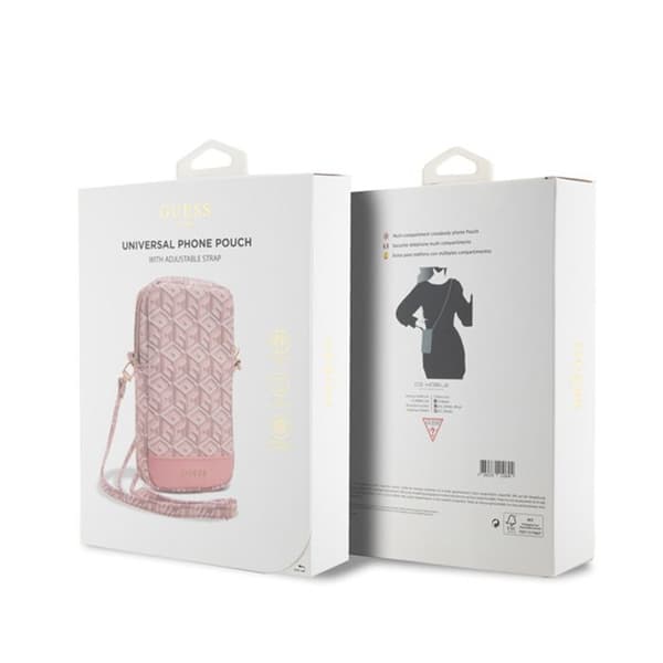 Guess Zip GCube Bottom Stripe - Telefonväska (rosa)