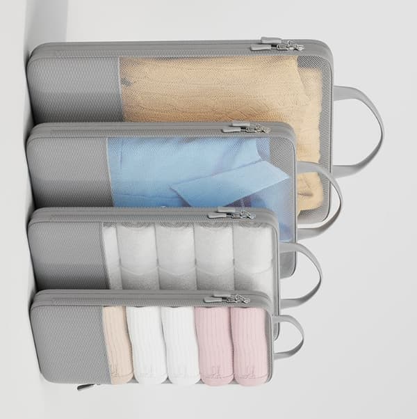 INF Smarta Packkuber Set - 4 Resetillbehör för Optimal Klädförvaring