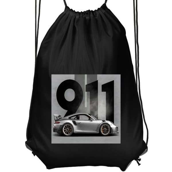 Praktisk Gympapåse | Sportväska för Vuxen Porsche 911 Svart Vuxen