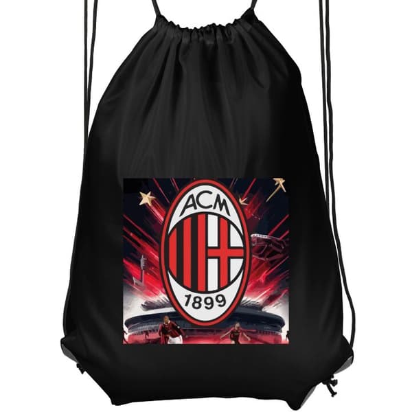 Kätevä Jumppakassi | Urheilukassi Aikuisille AC Milan Musta Aikuinen