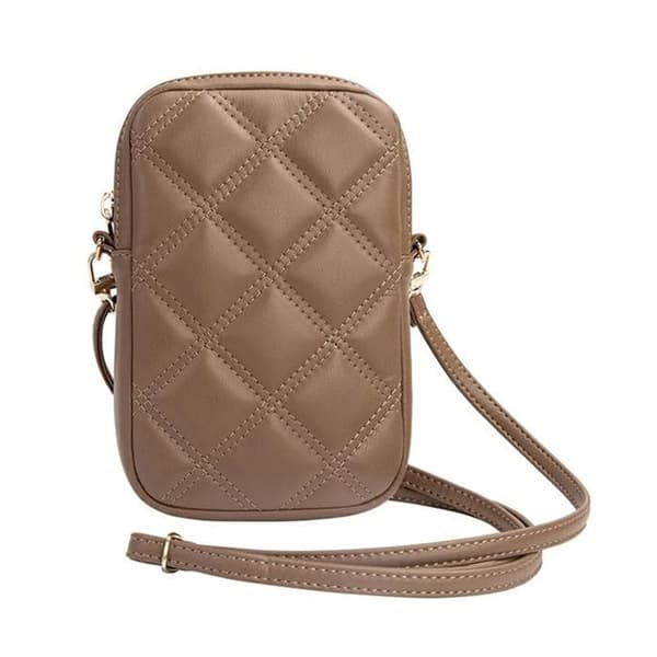 Guess Zip Quilted 4G - Telefonväska (brun)