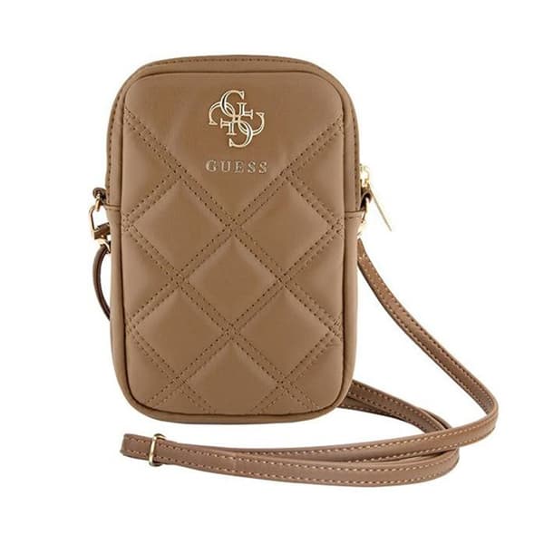 Guess Zip Quilted 4G - Telefonväska (brun)