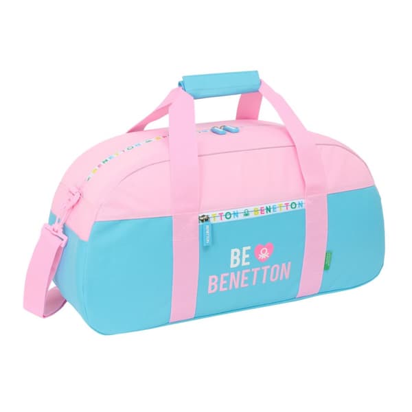 Sportväska Benetton Unique Rosa Turkos 50 x 26 x 20 cm