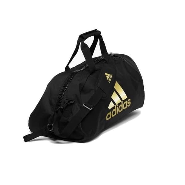 adidas träningsväska 2 i 1 svart/guld 59 liter