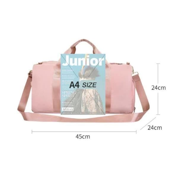 Sportväska Dam Vattentät Fitness Pocket Ryggsäck Hide Skor Resväska PINK My16100