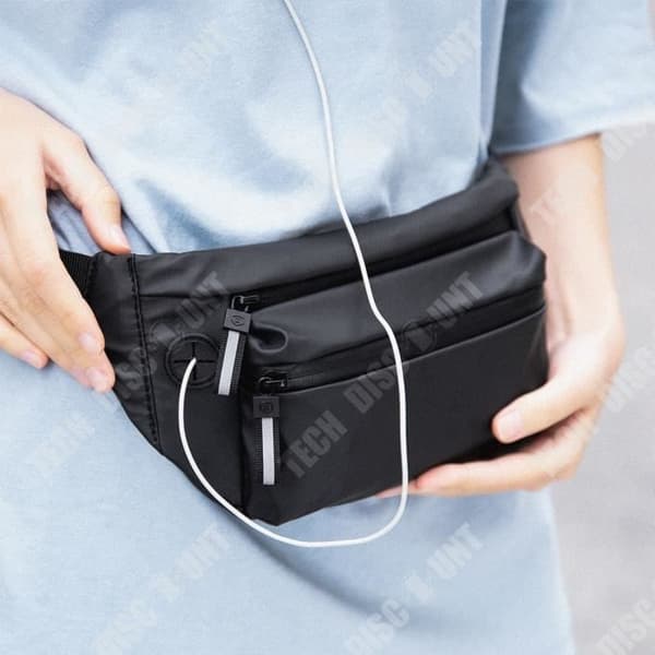 TD® Fashion midjeväska sport vattentät messenger bag herr bröstväska multifunktionell mobiltelefonväska