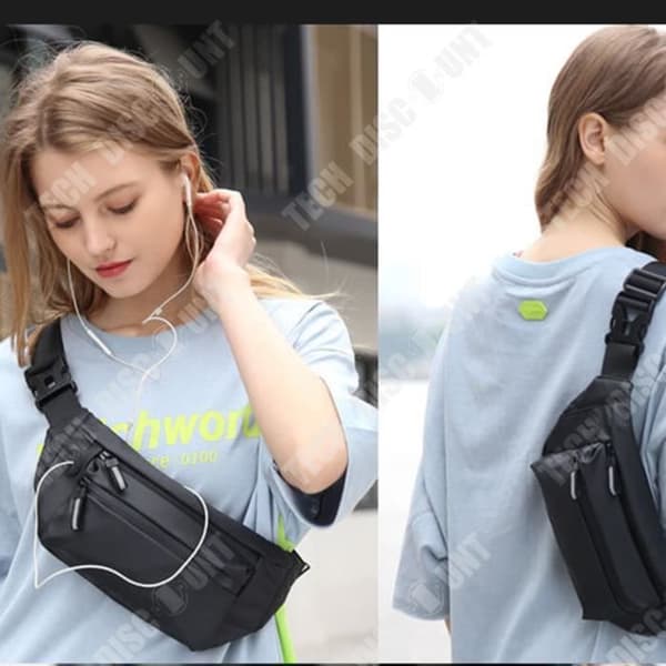 TD® Fashion midjeväska sport vattentät messenger bag herr bröstväska multifunktionell mobiltelefonväska