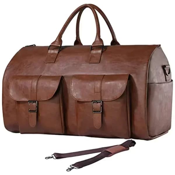 Læder Duffle Bag, Vandtæt, Europæisk og Amerikansk Retro Stil,Brun