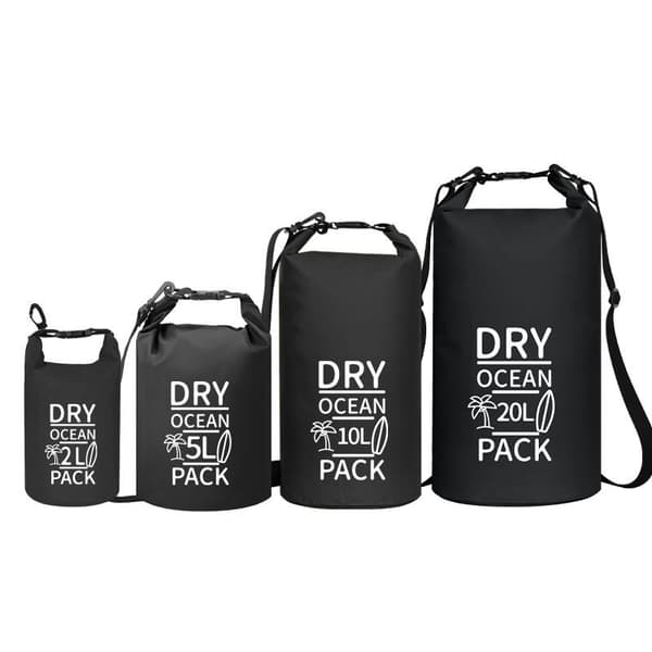 INF Vattentät Bucket Bag - 5L Shoulder Dry Bag Svart